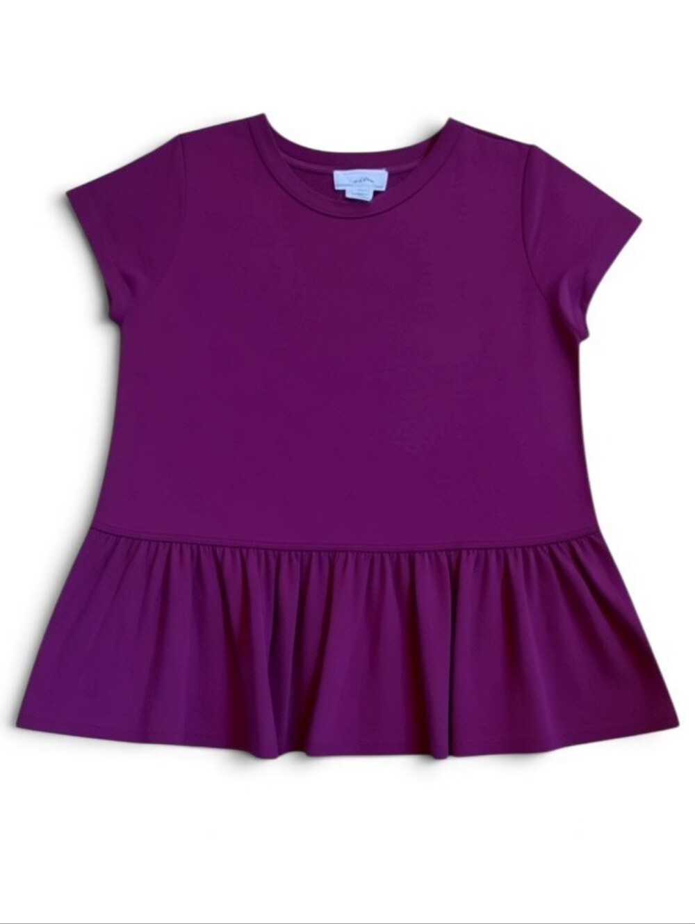 Women’s No Comment Purple Berry Colored Peplum Top Medium